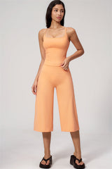 Nexus - Completo Top a Spalline e Pantaloni Corti a Gamba Larga per Donna