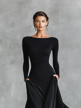 Norfy - Roupa elegante con pregas fluidas