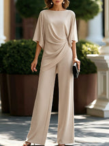 Gabriela | Set di Blusa Drappeggiata e Pantaloni Larghi per Donna