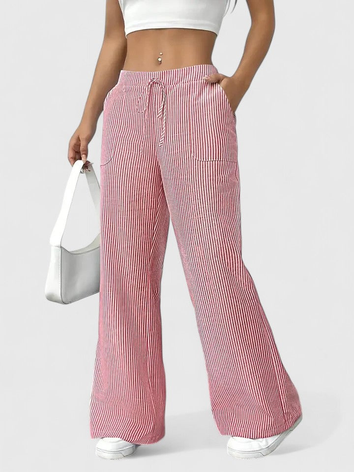 Dominique | Pantaloni Larghi Comodi con Dettagli Eleganti