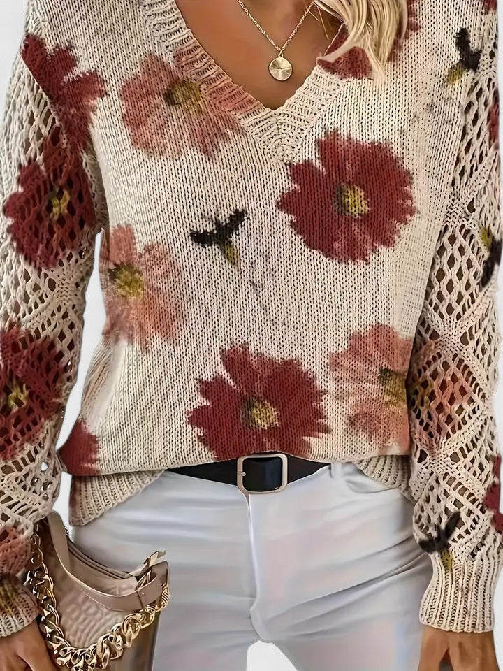Aurélie | Maglione elegante con stampa Floreale