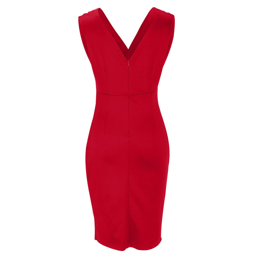 Fresia | Abito aderente da donna con scollo a V e spacco