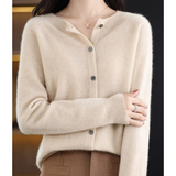 Anna | Maglione feminino di maglia con collo rotondo em lã merino Reine
