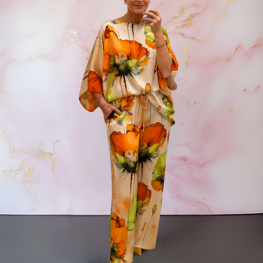 Moniek™ | Set Da donna di Raso con Due Pezzi