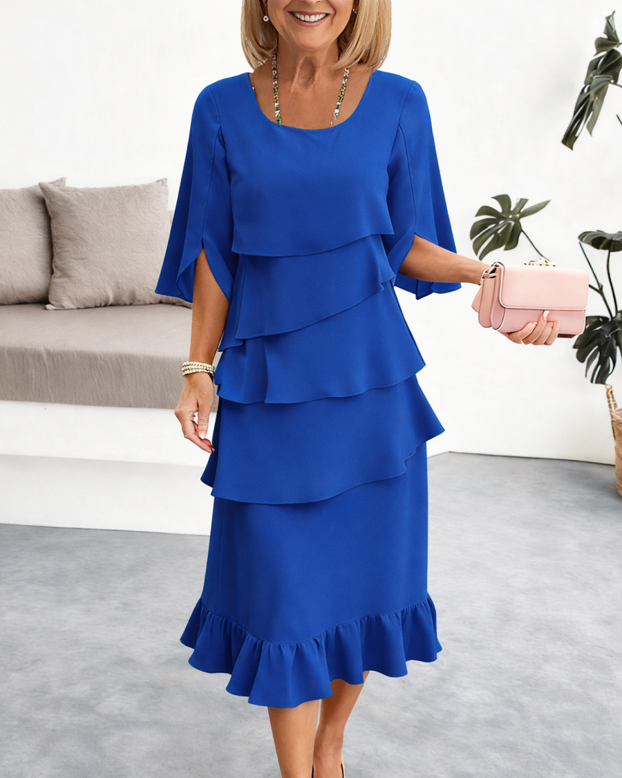 Margaret | Abito Midi con Volantes da donna