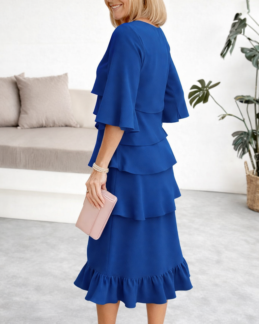Margaret | Abito Midi con Volantes da donna