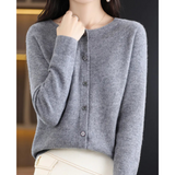 Anna | Maglione feminino di maglia con collo rotondo em lã merino Reine