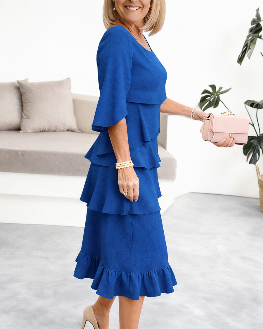 Margaret | Abito Midi con Volantes da donna