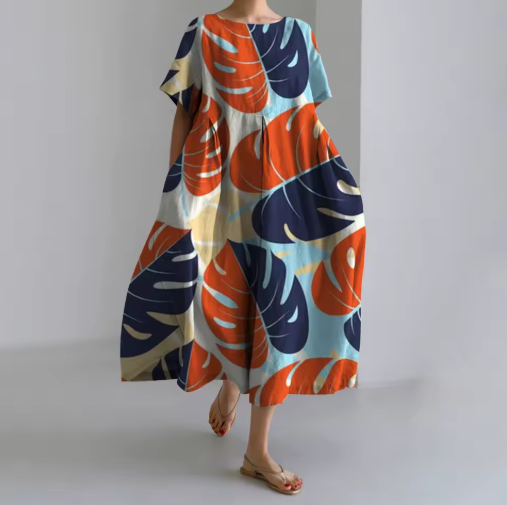 Lili - Abito da donna rosso e blu