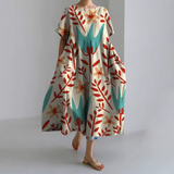 Ruby - Abito da donna con fiori rossi