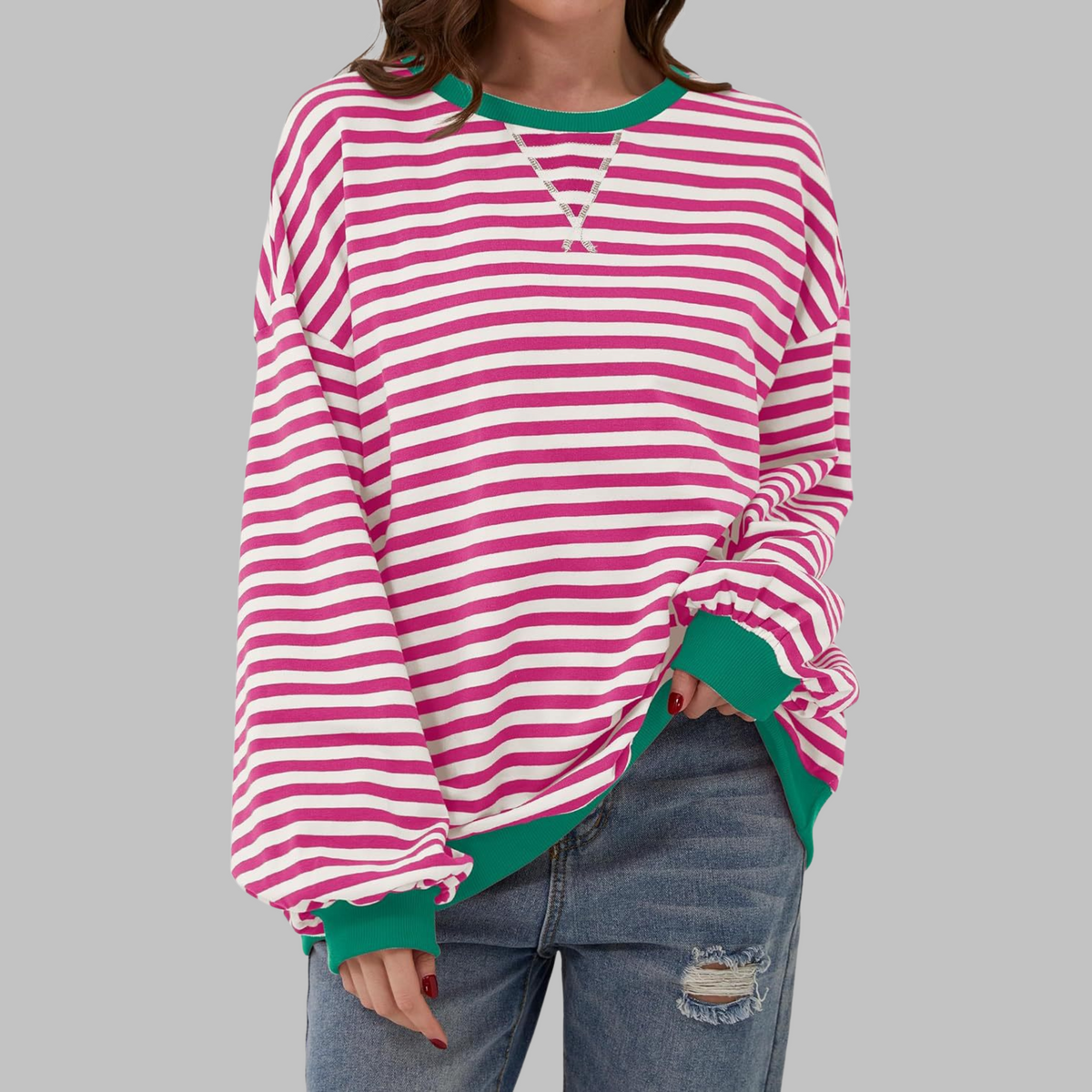 Malin | Maglione listrada con toque descontraído