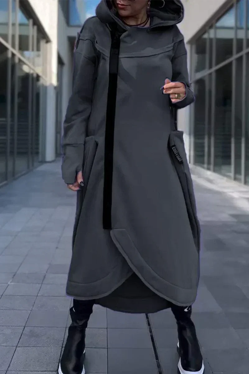 MANA™ | Felpa con Cappuccio Lunga con Zip in Tessuti Leggeri e Traspiranti da Donna