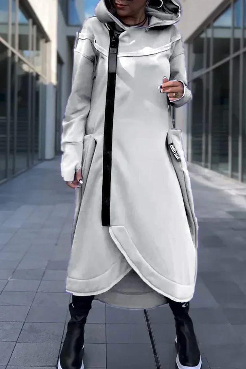 MANA™ | Felpa con Cappuccio Lunga con Zip in Tessuti Leggeri e Traspiranti da Donna