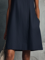 Alba | Vestito Mini Bottone Dorato per Donna