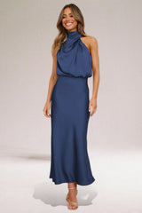 Flavia | Abito halter da donna in raso glamour