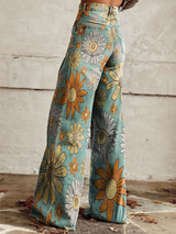 Olivia | Pantaloni floreali rétro da donna