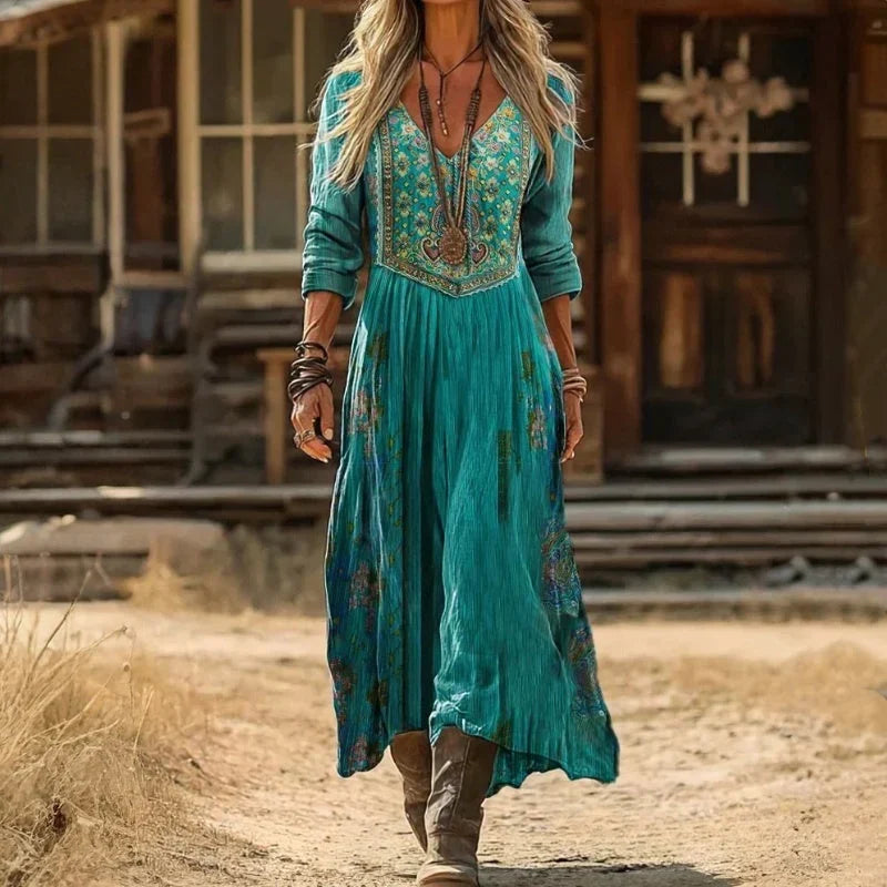 Eliana | Vestito Maxi Bohemien Fluido per Donna
