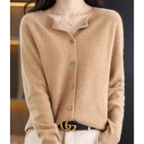 Anna | Maglione feminino di maglia con collo rotondo em lã merino Reine