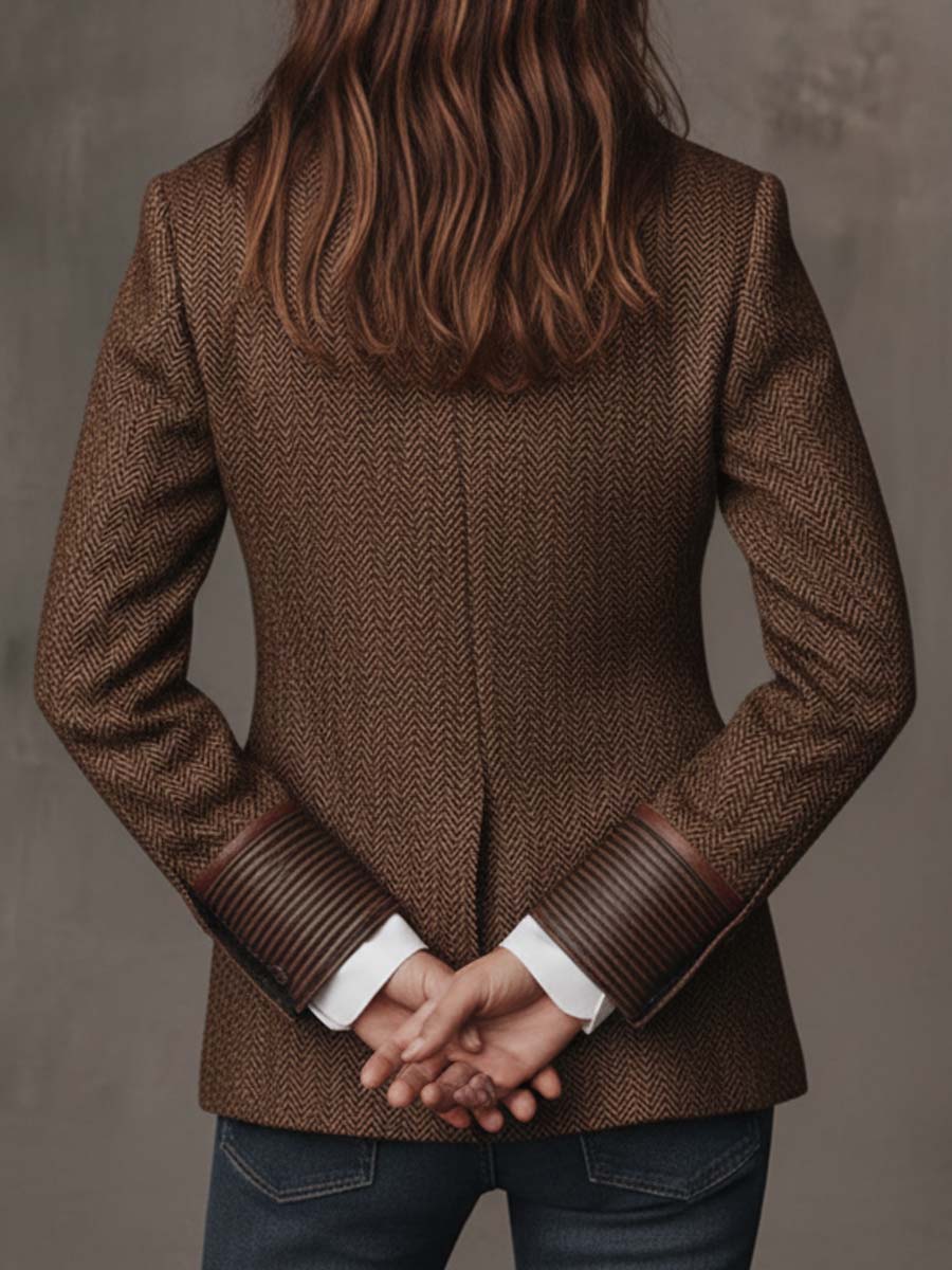 Gisèle | Blazer con Applicazioni di Chevron Stampato per Donna