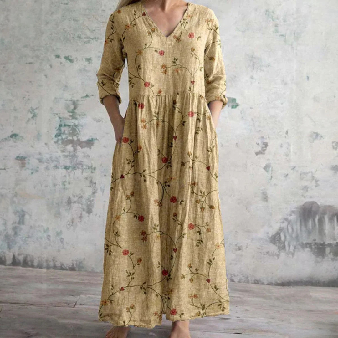 Aisling - Abito estivo elegante em alta qualità con padrão floreale da donna