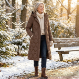 Lumière | Cappotto lungo in piuma con cappuccio per Donna