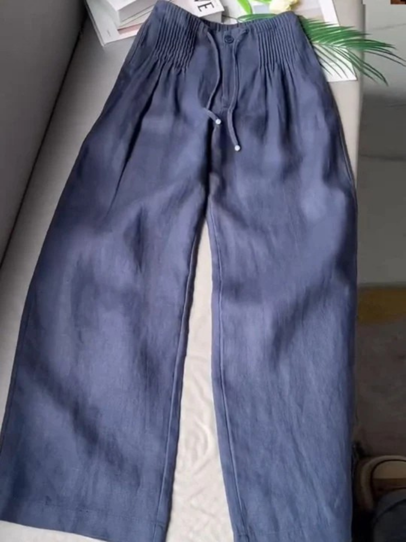 Zofia – Pantaloni in cotone a gamba larga da donna