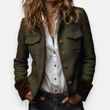 Anais | Cappotto Elegante con Dettagli in Velluto da Donna