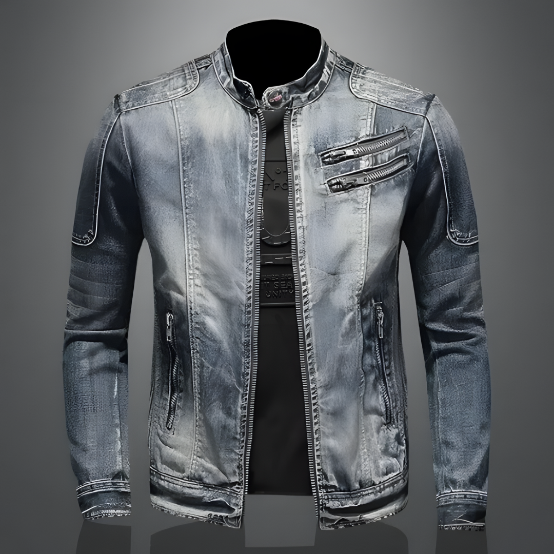 Alexo - Giacca in denim da uomo retrò