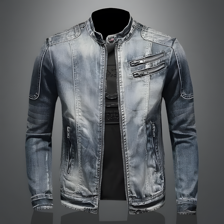 Alexo - Giacca in denim da uomo retrò