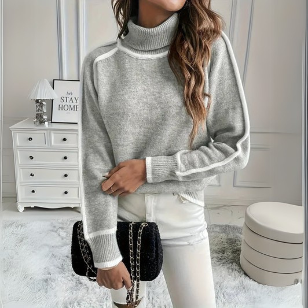 Aurora | Maglione Casual con Collo Alto da Donna