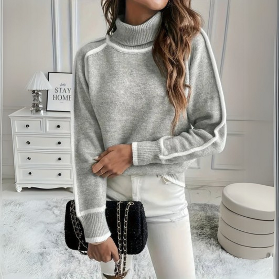 Aurora | Maglione Casual con Collo Alto da Donna