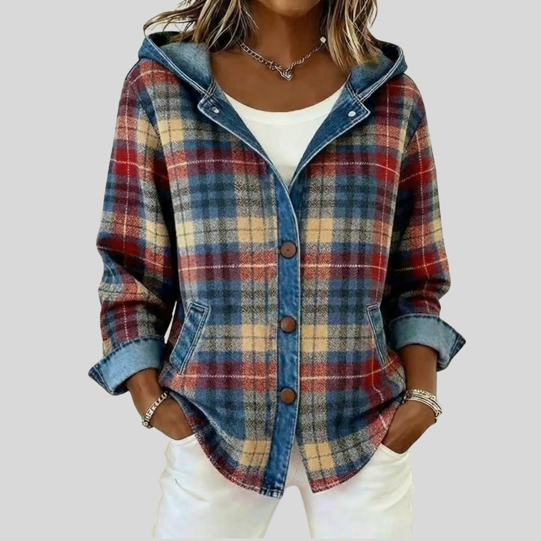 Kestrel | Camicia Giacca a Quadri con Cappuccio per Donna