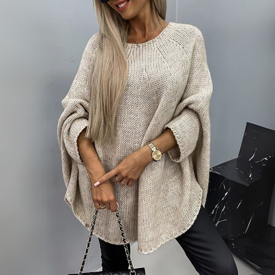 Isabelle - Maglione feminino elegante con collo rotondo
