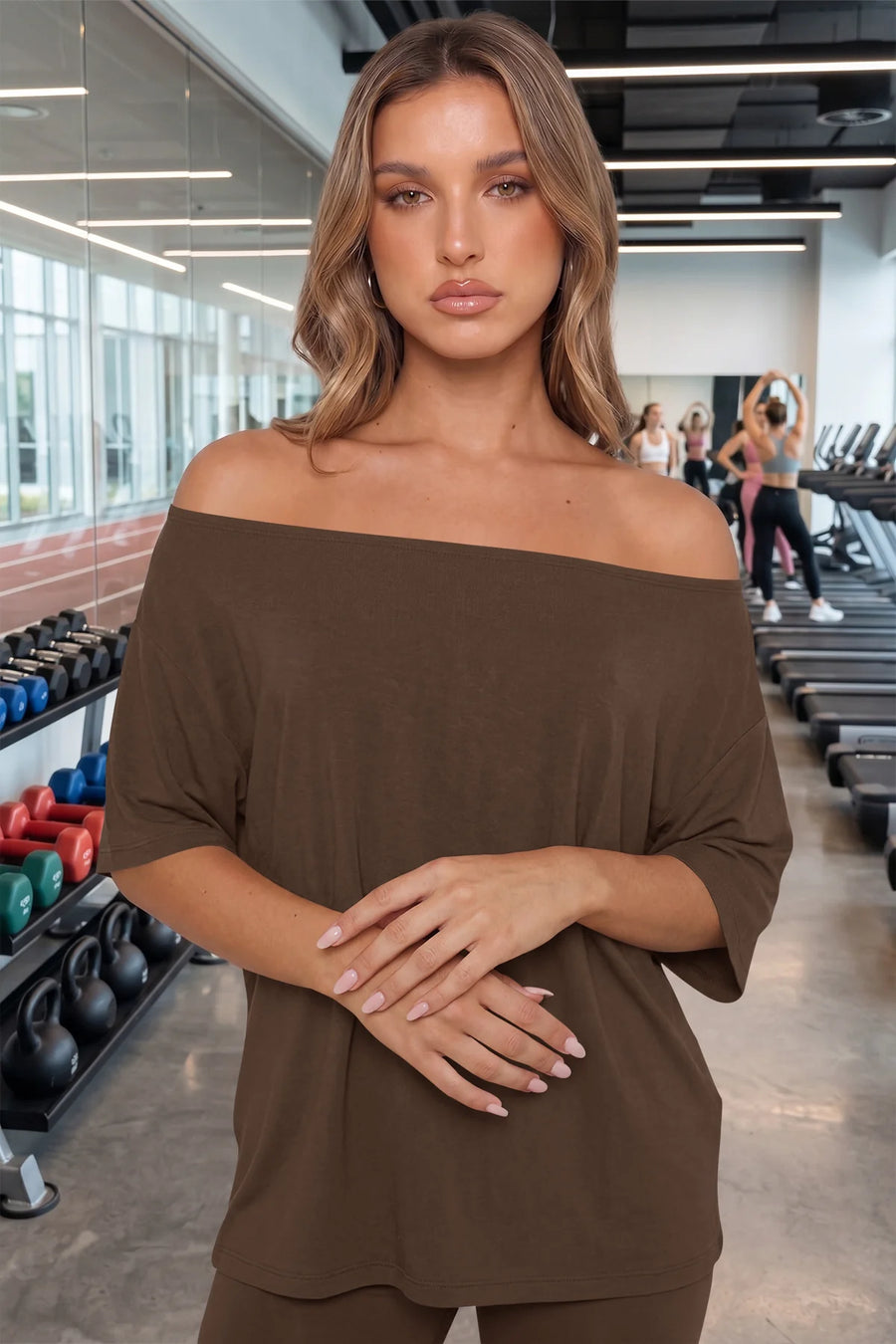 Isa - Caffè Donne Trendy Set di 2 Pezzi per Donna