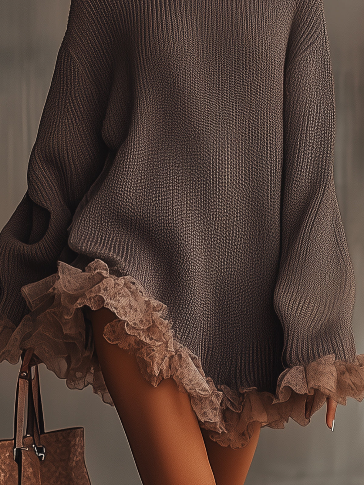 Robe di malha con volant — Doce, quente & romantica