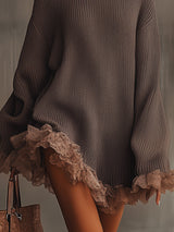 Robe di malha con volant — Doce, quente & romantica