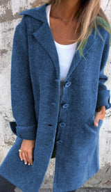 Baylea - Cappotto casual con revers e chiusura monopetto la bottoni