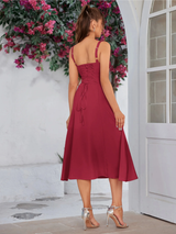 Claudia – Abito Cami con Busto Arricciato e Spacco