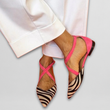 Fenna | Ballerine da donna con cinturini stile zebra