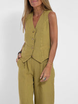 Ella | Set di pantaloni larghi con gilet (quasi esaurito)
