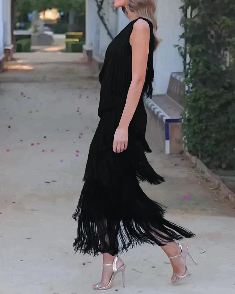 Valeria | Abito boho da donna con frange