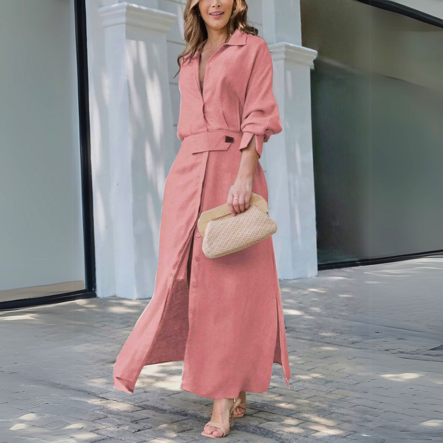 Jeanette™ | Abito lungo elegante con scollo a V
