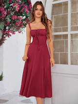 Claudia – Abito Cami con Busto Arricciato e Spacco