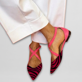 Fenna | Ballerine da donna con cinturini stile zebra