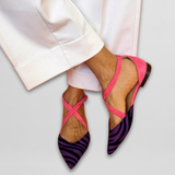 Fenna | Ballerine da donna con cinturini stile zebra