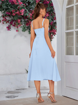 Claudia – Abito Cami con Busto Arricciato e Spacco