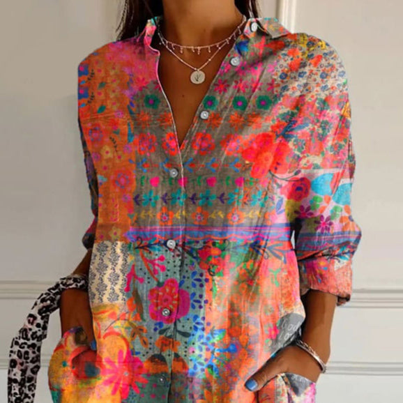 Anna™ - Blusa elegante con stampa Floreale