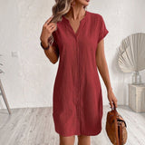 Tess | Vestito camicia in lino elegante e confortevole per Donna