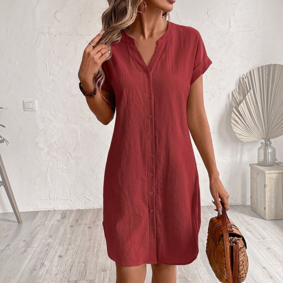 Tess | Vestito camicia in lino elegante e confortevole per Donna