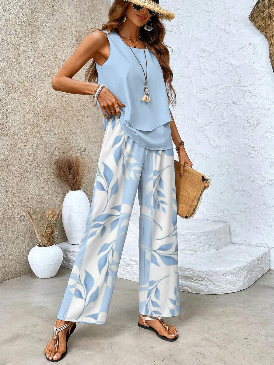 Alba | Set Blusa e Pantaloni con Stampa Floreale da Donna